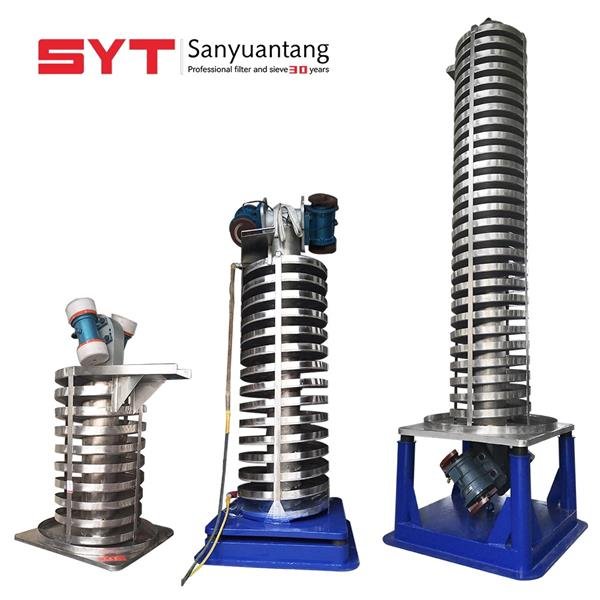 Vibrating Spiral Elevator For Cooling Plastic Pellets
