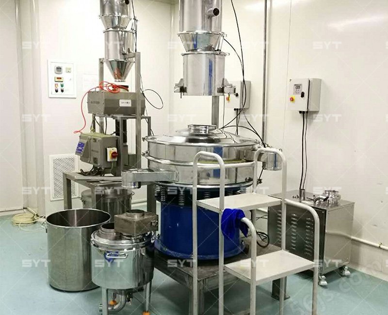 API conveying and sieving machine in pharmaceutical industry
