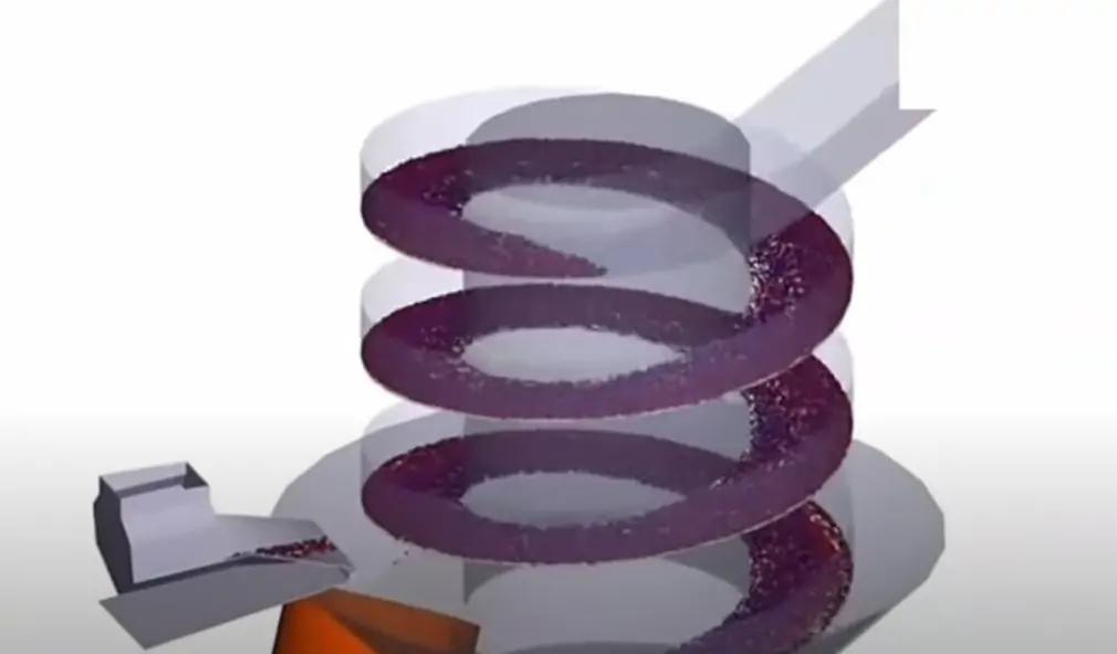 vibrating spiral conveyor work