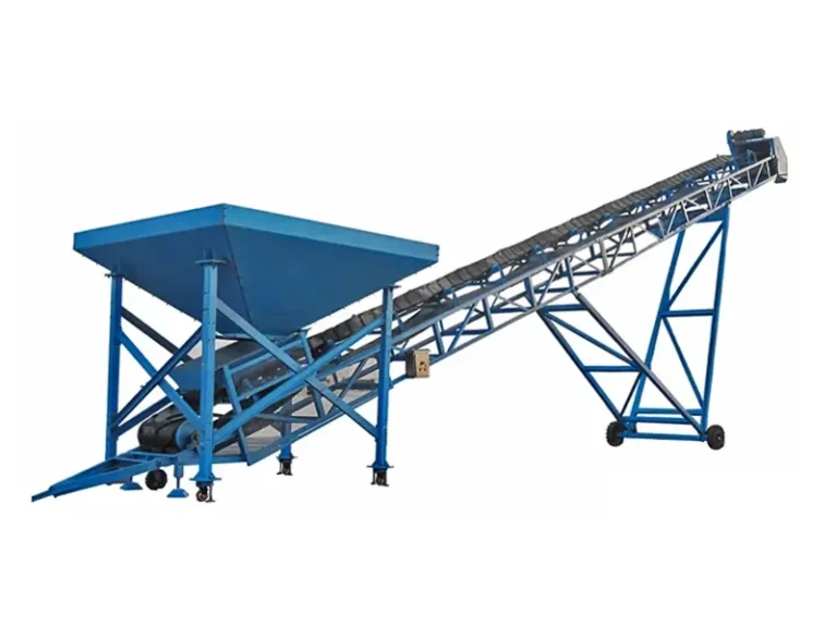 Rubber Mobile Belt Conveyor With Hopper