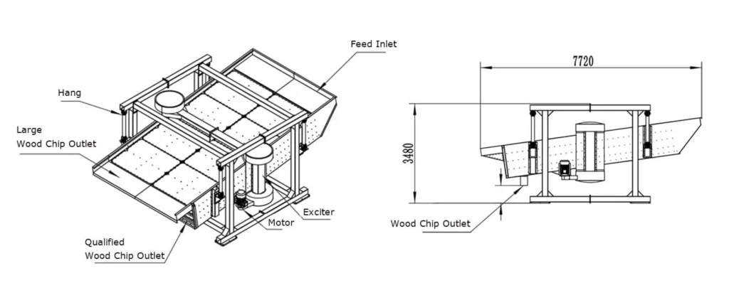 wood chip screener diagram