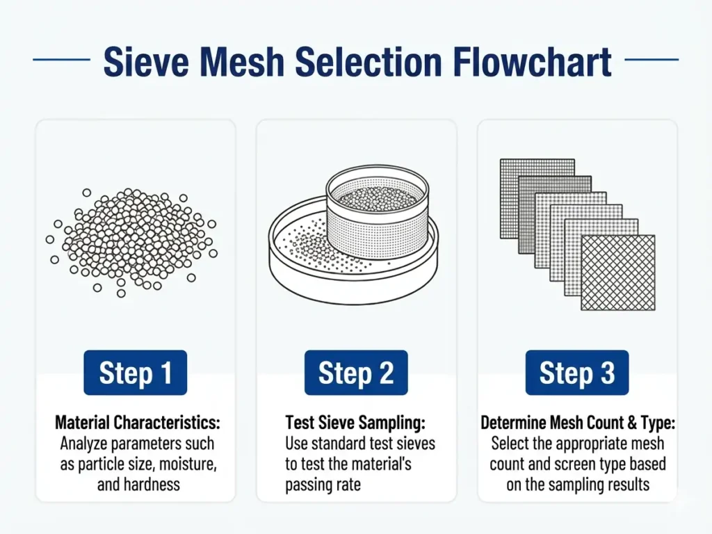 vibrating screen mesh size
