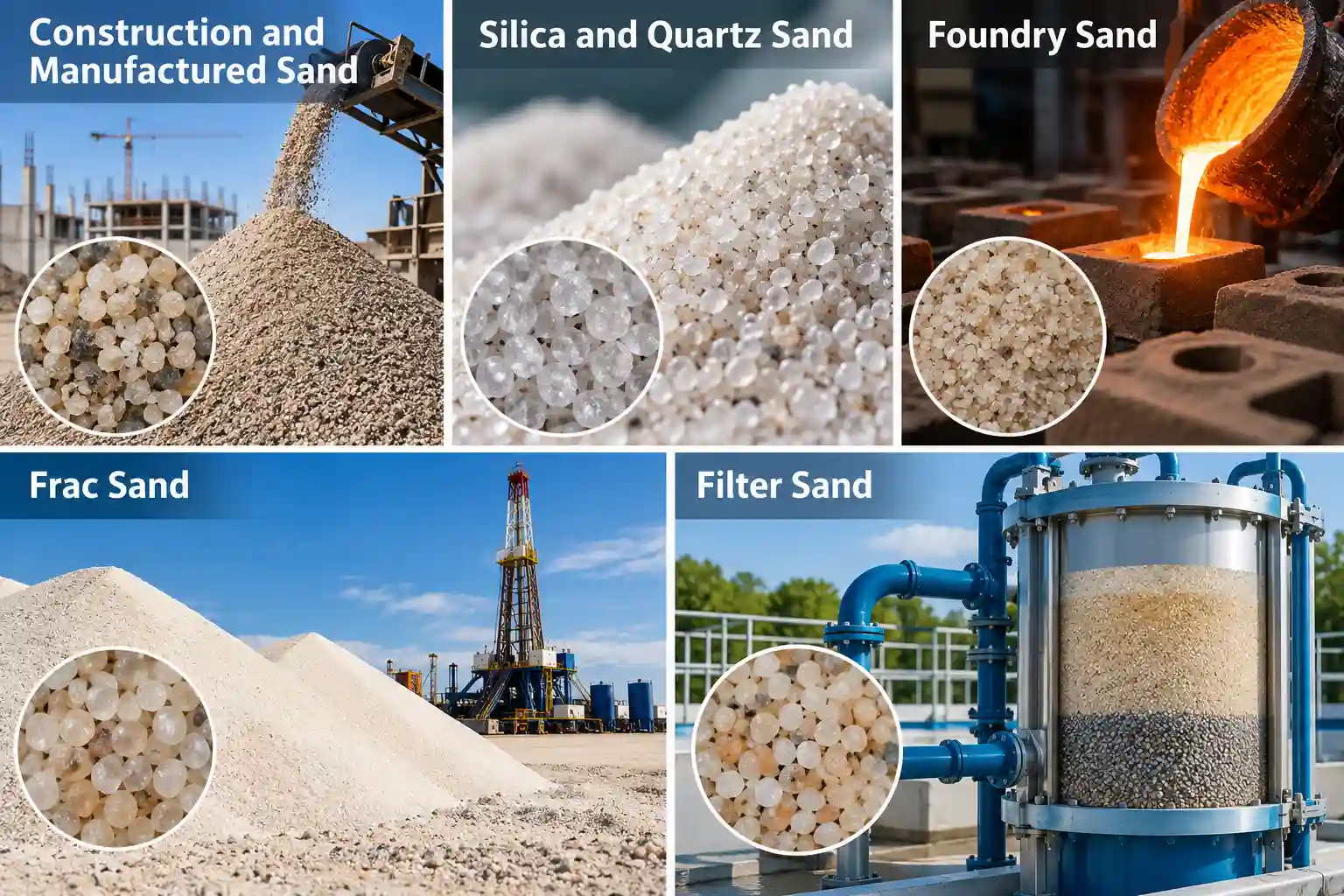 Typical Sand Sieve Sizes for Different Applications