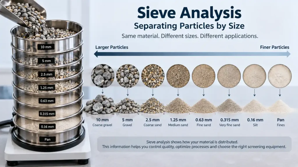 sieve analysis particle size distribution