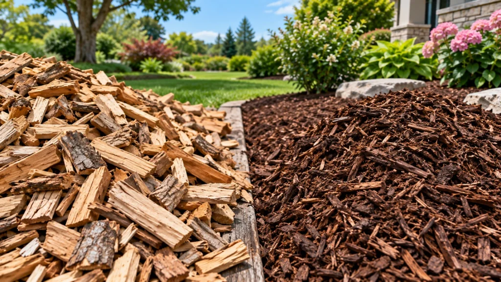 wood chips vs mulch for landscaping